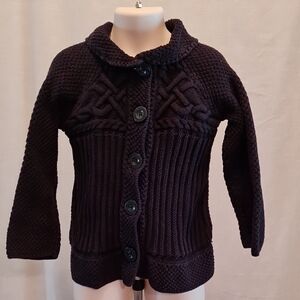 Calvin Klein Kids Black Knit Jacket front buttons, excellent used condition,  4T